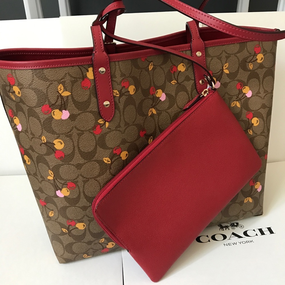 💦🌸coach reversible tote🌸shoulder bag/large - Picture 8 of 8